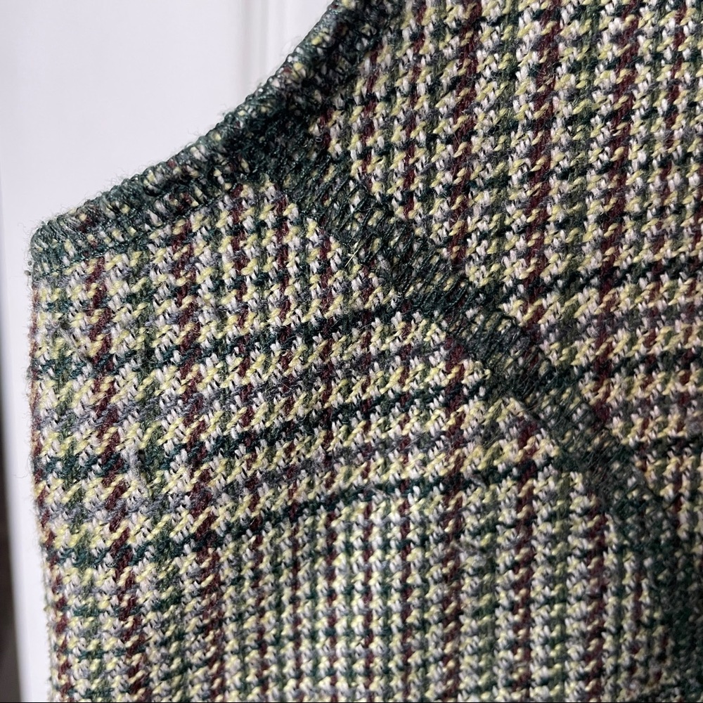 Preppy Plaid Vest With Sweater Knit Back